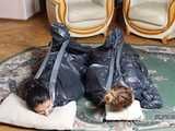[From archive] Elvina & Sara - rope hogties and trash bags 05