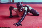 Rubber kinbaku kitten - With Amarantha LaBlanche