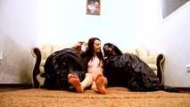 Lucky, La Pulya und Xenia - Trio Ball in Müllsäcken gebunden (video)