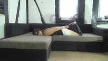 Ayu hogtied on couch 1/2