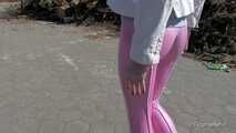 Pink leggings on empty space - part 2