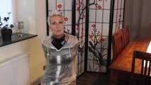 Miss Francine is bound and gagged in a nice short PVC dress covered with a transparent raincoat (extended version)