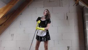 French maid Miss J wants to be bound gagged