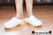 white Berkemann clogs