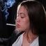 Ksenia is smoking 100mm cigarette