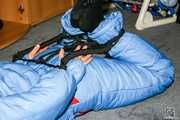 Skisuit Bondage - Hogtied and breath taken