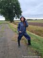 Our new model Miss Amira in a Regatta rain suit