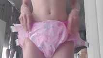 Video: sensually playing with my pink diaper