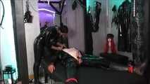 Studio session with masoslave Cbt, electricity, Inhale, he squirts on the rubber boots
