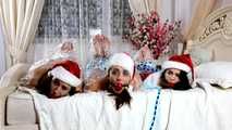 [From archive] Lucky, Nelly, Xenia - Santa’s little helpers hogtied and wrapped up on a bed (video)