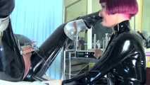 Mistress Tokyo - Rubber Domme with extreme boots and anal play 