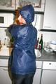 Stella tied, gagged and hooded in the kitchen wearing supersexy blue rainwear (Pics)
