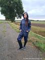 Our new model Miss Amira in a Regatta rain suit