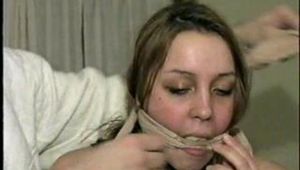19, NAKED, BALL-TIED, ACE BANDAGE GAGGED HOLLY (D15-18)