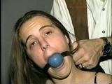 UK GIRL BALL-GAGGED, HANDS CABLE TIED, FEET & TOES RAWHIDE TIED (D31-11)