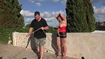 Bettine - Big Breasts tied in Public