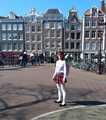 I’m in Amsterdam wearing a cute puffy diaper under my skirt