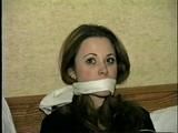 PRETTY DOLL FACE AMBER'S BOUND & GAGGED RANSOM CALLS (D30-9)
