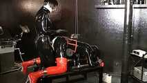 Rubber Sissy fuck training