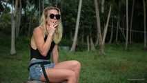 Compilation of 4 clips with smoking 35 years old Alyona