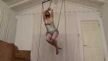 Barefoot Suspension Squirming in Silky Slip - Lorelei