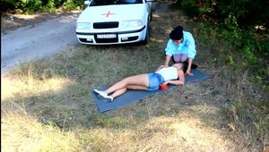 [From archive] Dana & La Pulya - Nurse outdoor problem video