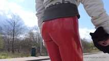 Red Vinyl Leggings and Overknees, 5th part