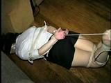 23 Yr OLD FEISTY HOUSEWIFE GETS PANTY STUFFED, TAPE GAGGED, HOG-TIED, TOE-TIED & BLINDFOLDED (D41-9)