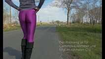 Purple leggings in April for butt lovers