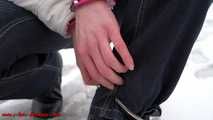 Handcuff fun in the snow