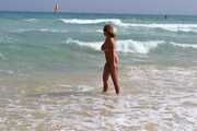 On the nudist-beach of Fuerteventura