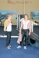 Jenny and Katharina during their workout in a fitness studio wearing supersexy rainwear (Pics)