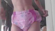 Video: sensually playing with my pink diaper