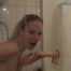 Horny showering with my toys