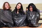 [From archive] Lucky, La Pulya and Xenia - Trio ball tied in trashbags (BTS)