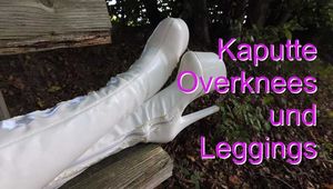 The broken white overknees