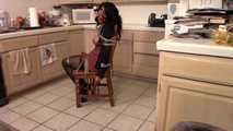 Tied in Schoolgirl Dress and Ballgagged to Keep Quiet - Cupcake Sinclair roped 