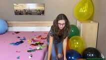 girlfriend pops your balloons with lighter, stick and needle (ENGLISH LANGUAGE)