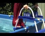 Mara wearing crazy sensation downwear during sunbathing and swimming (Video)