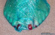 Blue Mood - Alexis Taylor in Plastic-Wrap Mummification