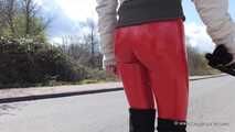 Red Vinyl Leggings and Overknees, 5th part