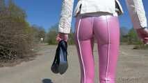 Pink leggings on empty space - part 1