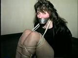 HUMILIATED HOOKER BALL-TIED & F0RCED TO SMELL HER STINKY NYLONS & SHOES (D30-5)