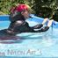 Mara sunbathing and swimming wearing supersexy crazy sensation shiny nylon downwear (Pics)