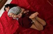 Louis hogtied