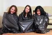 [From archive] Lucky, La Pulya and Xenia - Trio ball tied in trashbags (BTS)