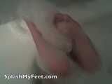 Bathing Bubble Toes... Get Cum!