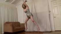 Barefoot Suspension Squirming in Silky Slip - Lorelei