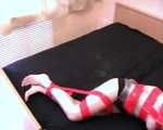 [From archive] Gatitta - mummified in clear cling film with red duct tape (video)