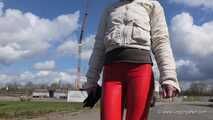 Red Vinyl Leggings and Overknees, 5th part